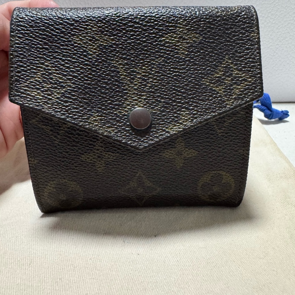 Louis Vuitton Monogram Envelope Wallet in Dark Brown and Gold